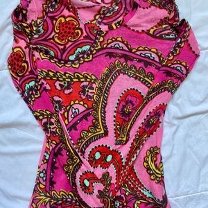 Lilly Pulitzer Sweater Multicolored Lightweight Sweater Sz S Hot Pink Sweater